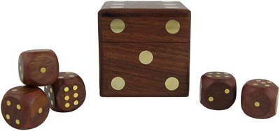 

Desi Karigar Game Dice Box With Five Dice Set(5 Pieces)