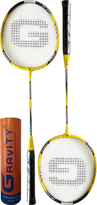 

Gravity G-7000 Yellow Strung Badminton Racquet(G4 - 3.25 Inches, 114 g)