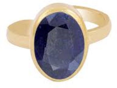 Jaipur Gemstone Natural Blue Sapphire Neelam Unheated Stone Metal Sapphire Ring