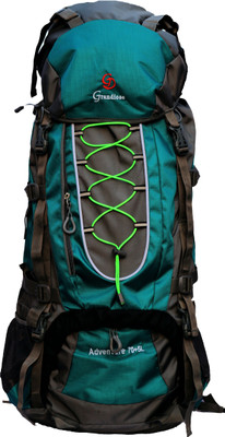 

GRANDIOSE 75L Thread Model Teal Blue Travelling Hiking Trekking Camping Rucksack Bags (GTB67503TB) Rucksack - 75 L(Blue)