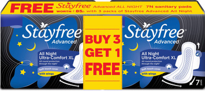

Stayfree Advanced All Night Ultra - Comfort Sanitary Pad(Pack of 28)