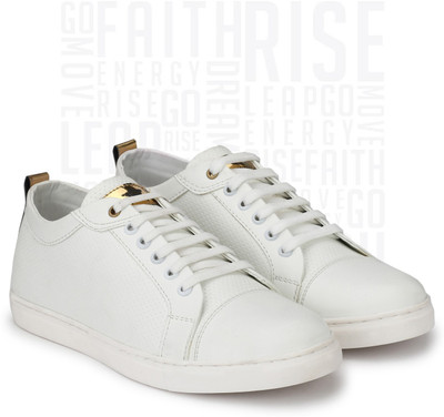 

Metronaut Sneakers For Men(White, White-gold