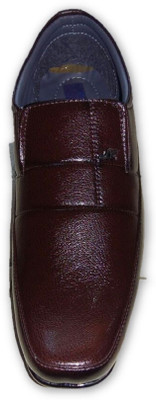 

Nootan Nootan mens brown leather shoes pu sole slip on Slip On For Men(Brown, Black