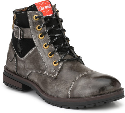 

Alex Martin High Top Boots For Men(Grey, Black