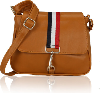 

Kleio Women Casual Tan PU Sling Bag
