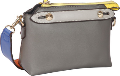 

Bagkok Women Casual Grey PU Sling Bag