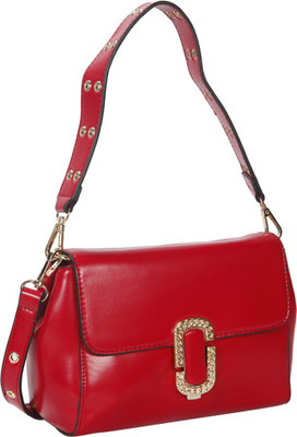 

Bagkok Women Evening/Party Red PU Sling Bag