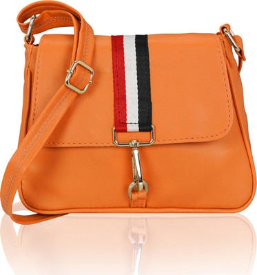 

Kleio Women Casual Orange PU Sling Bag