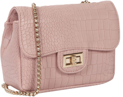 

Bagkok Women Evening/Party Pink PU Sling Bag