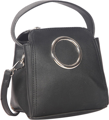 

Bagkok Women Casual Black PU Sling Bag