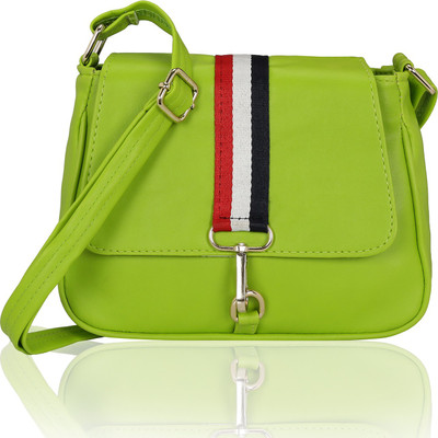 

Kleio Women Casual Green PU Sling Bag