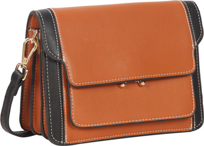 

Bagkok Women Casual Tan PU Sling Bag