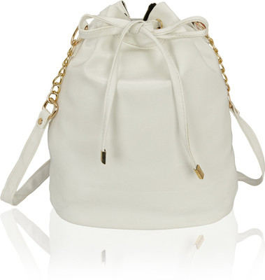 

Kleio Women Casual White PU Sling Bag