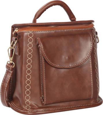 

Bagkok Women Formal Brown PU Sling Bag