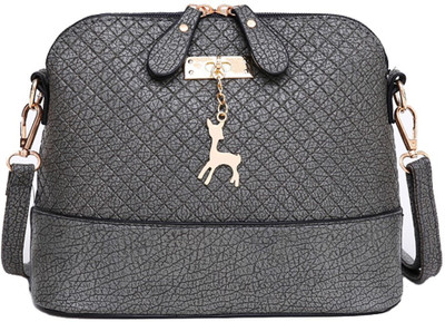 

Moit Women Casual Grey PU Sling Bag