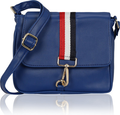 

Kleio Women Casual Blue PU Sling Bag