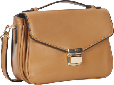 

Bagkok Women Casual Tan PU Sling Bag