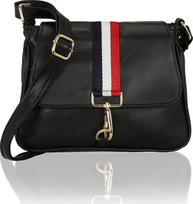 

Kleio Women Casual Black PU Sling Bag