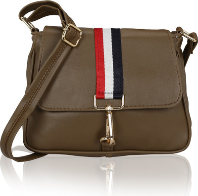 

Kleio Women Casual Brown PU Sling Bag