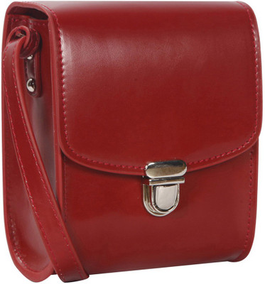 

Bagkok Women Casual Red PU Sling Bag