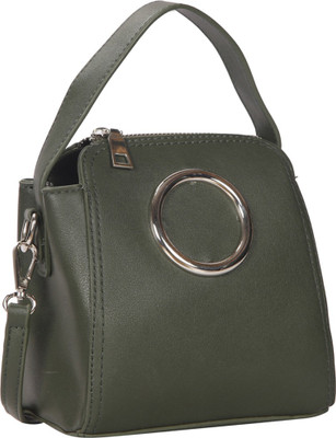 

Bagkok Women Casual Green PU Sling Bag