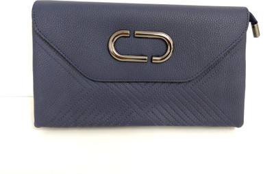 

PRIYANKA COLLECTIONS Girls Casual Blue Leatherette Clutch