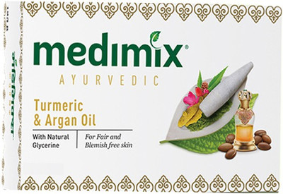 

MEDIMIX AYURVEDIC TURMERIC & ARGAN OIL SOAP 125 GM . WITH NATURAL GLYCERINE FOR FAIR AND BLEMISH FREE SKIN(125 g)