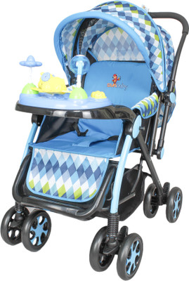 

Sunbaby Jumbo Stroller Stroller(3, Blue, Black), Black;blue
