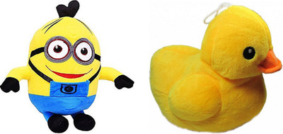 

Shopfloor.XYZ Combo of MInion Soft Toy and DUCK Stuffed Plush For Kids/ Birthday Gift for Kids - 21 cm(Multicolor)