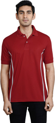 EPG Solid Men Polo Neck Dark Blue T-Shirt