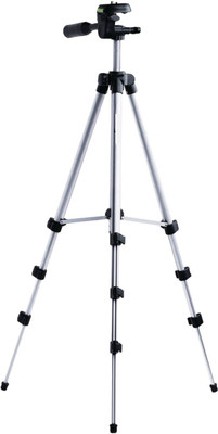 

ReTrack 3Way Head Adjustable Aluminum Tripod(Silver, Supports Up to 1000 g)