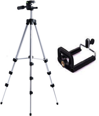

ReTrack 3Way Head Adjustable Aluminum With Bracket Tripod(Silver, Supports Up to 1000 g)