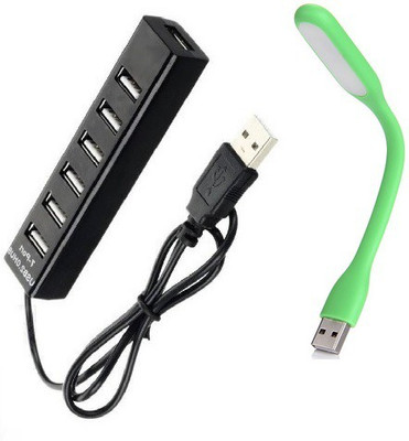 

durReey Set of Multi connectivity USB Hub with Ultra Flexible Emergency Led Light E59 USB Hub, Led Light(Black, Green)