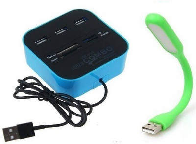 

durReey Set of Multi connectivity USB Hub with Flexible Lamp Mini USB LED Light For Computer Mini USB LED Light Computer Lamp For Notebook Laptop PC Reading Flexible Bright led light E49 USB Hub, Led Light(Green, Blue)