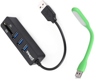 

durReey Set of Multi connectivity USB Hub with Ultra Flexible Emergency Led Light E57 USB Hub, Led Light(Black, Green)