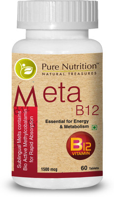 

Pure Nutrition Meta B12 (Vitamin B12) - 60 Tablets(60 No)