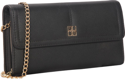 

Bagkok Women Casual Black Artificial Leather Wallet(12 Card Slots)