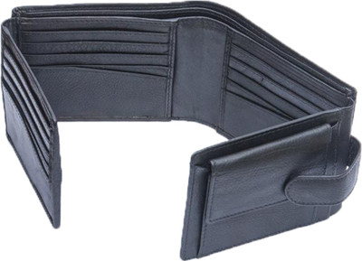 

Shockyfi Men Black Genuine Leather Wallet(21 Card Slots)