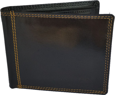 

NUKAICHAU Men Black Genuine Leather Wallet(6 Card Slots)