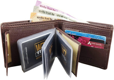 

Wenzest Men Casual Brown Artificial Leather Wallet(10 Card Slots)