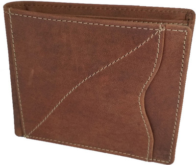 

NUKAICHAU Men Brown Genuine Leather Wallet(6 Card Slots)
