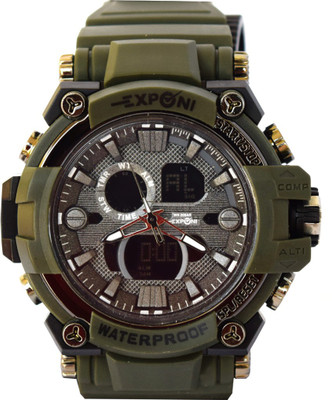 

VITREND (TM) EXPONI Mud & Vibe Resist Shock Abstrbing With Anti-Magnetic Digital Watch - For Men