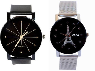 

VITREND (TM) New Stylish Official wear Diamond Dial And Wenlog Combo Analog Watch - For Couple