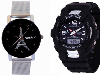 

VITREND (TM) New Fashion Wen-log And S-Shock Analog+Digital Combo Watch - For Couple