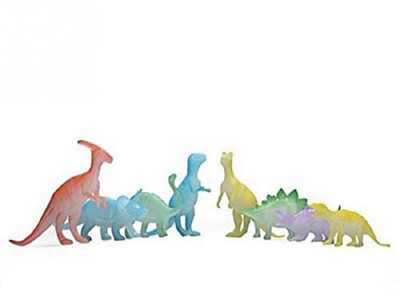 

SuperToy Toys & Hobbies 8 pcs/set Night Light Noctilucent Dinosaur Figure Gift Toy for Children Kids(Multicolor)