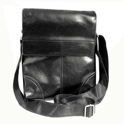 

VShine Genuine Leather - Cross Body Sling Bag for Mens/Womens/Girls Ideal for IPAD, Tablets Black Sling Bag(Black, 15 L)