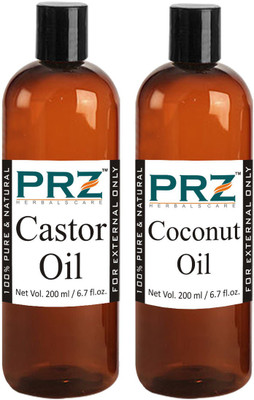 

PRZ Combo of Castor Oil and Coconut Oil (Each 200ml)(200 ml)