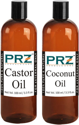 

PRZ Combo of Castor Oil and Coconut Oil (Each 100ml)(100 ml)
