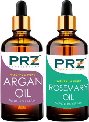 

PRZ Combo of Argan Cold Pressed Carrier oil and Rosemary Essential oil ( Each 15ml )(15 ml)