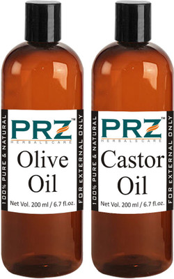 

PRZ Combo of Olive Oil and Castor Oil (Each 200 ML)(200 ml)